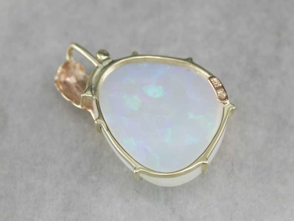 Ethereal Opal Gold Leaf Pendant - image 2