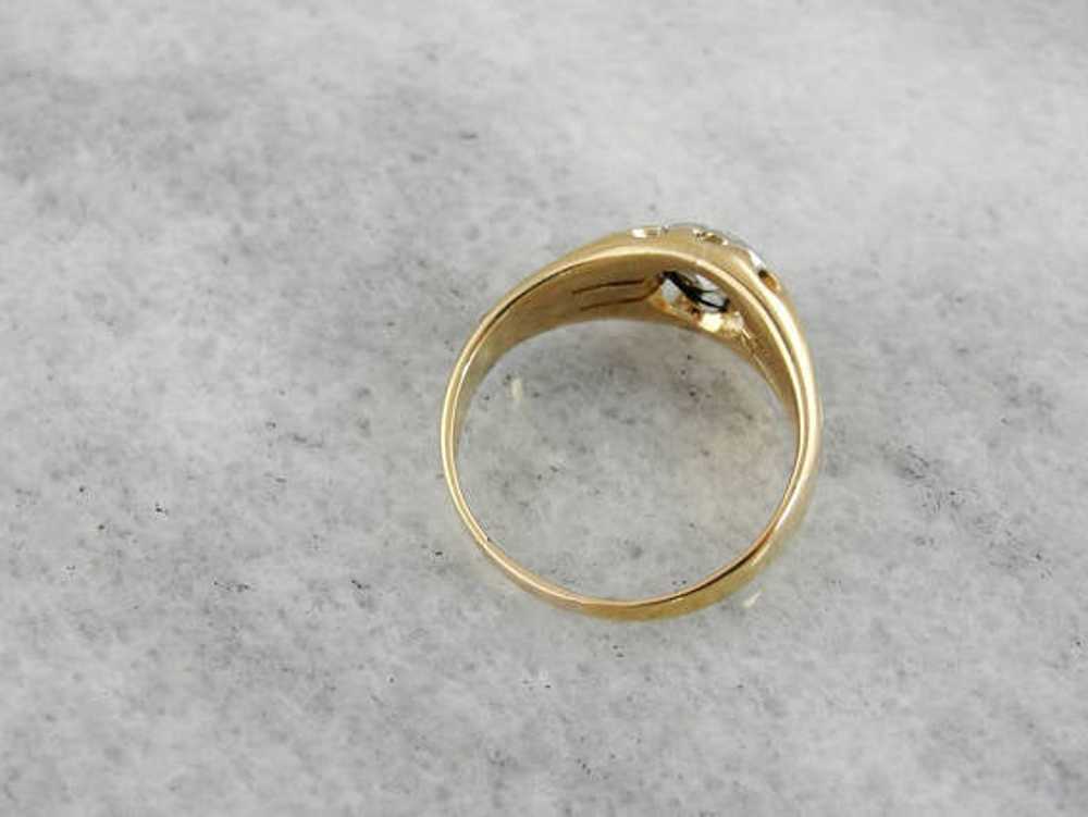 Vintage Diamond Belcher Solitaire Engagement Ring - image 3
