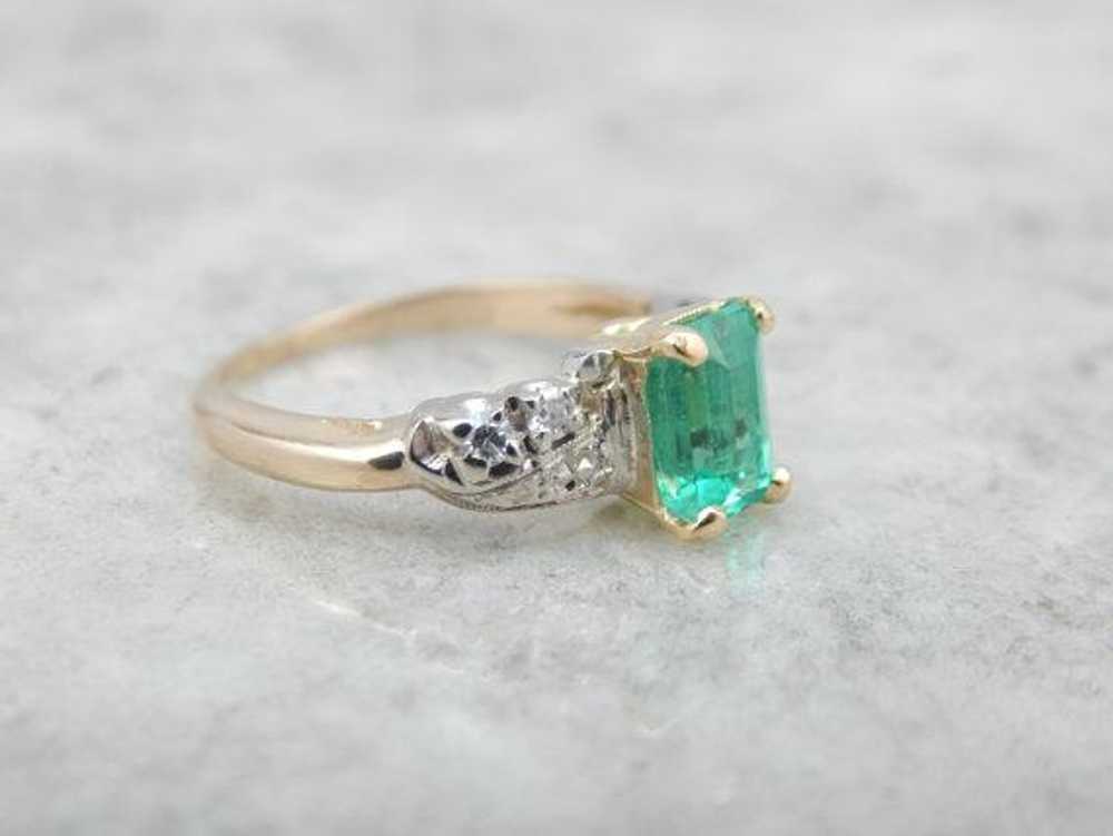 Colombian Emerald and Retro Era Ring for Engageme… - image 5