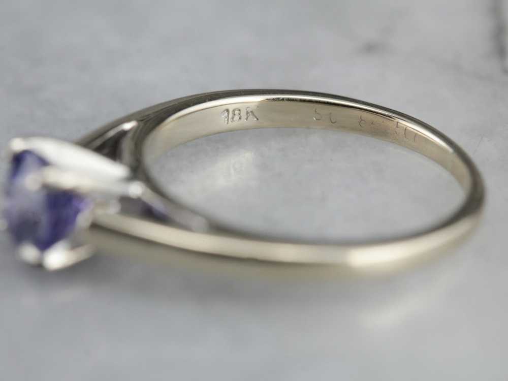 Lavender Sapphire Solitaire Ring - image 3
