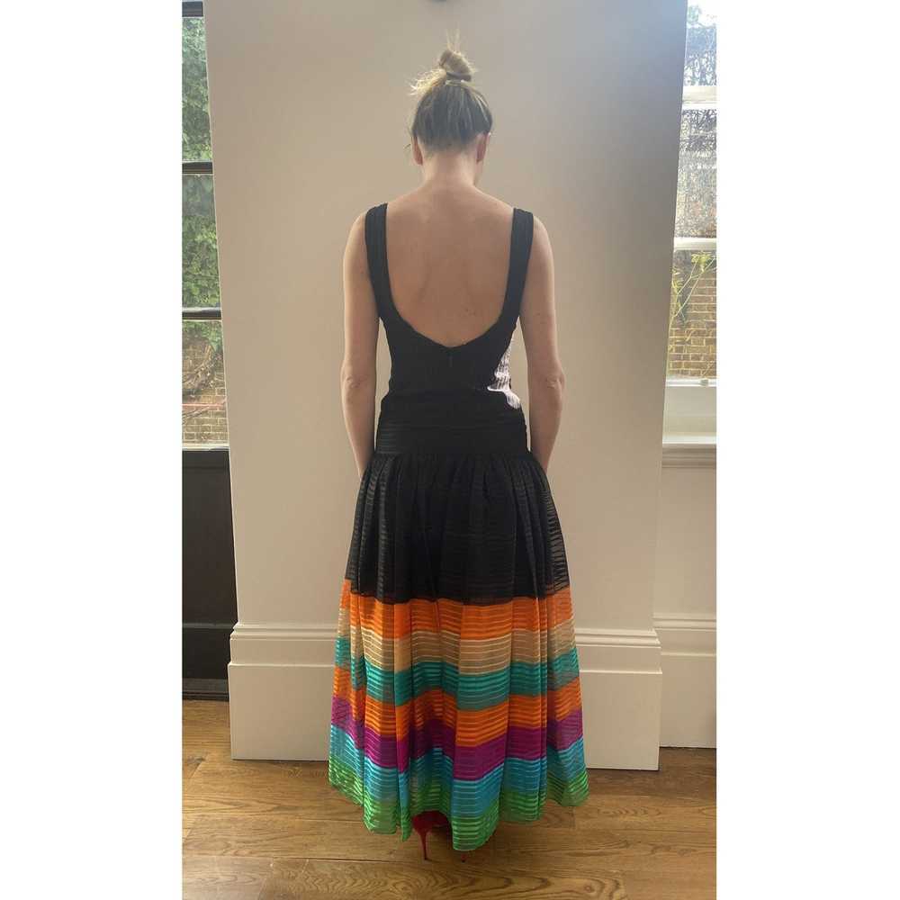 1970s Rainbow Silk Chiffon Tiered Haute Couture M… - image 7