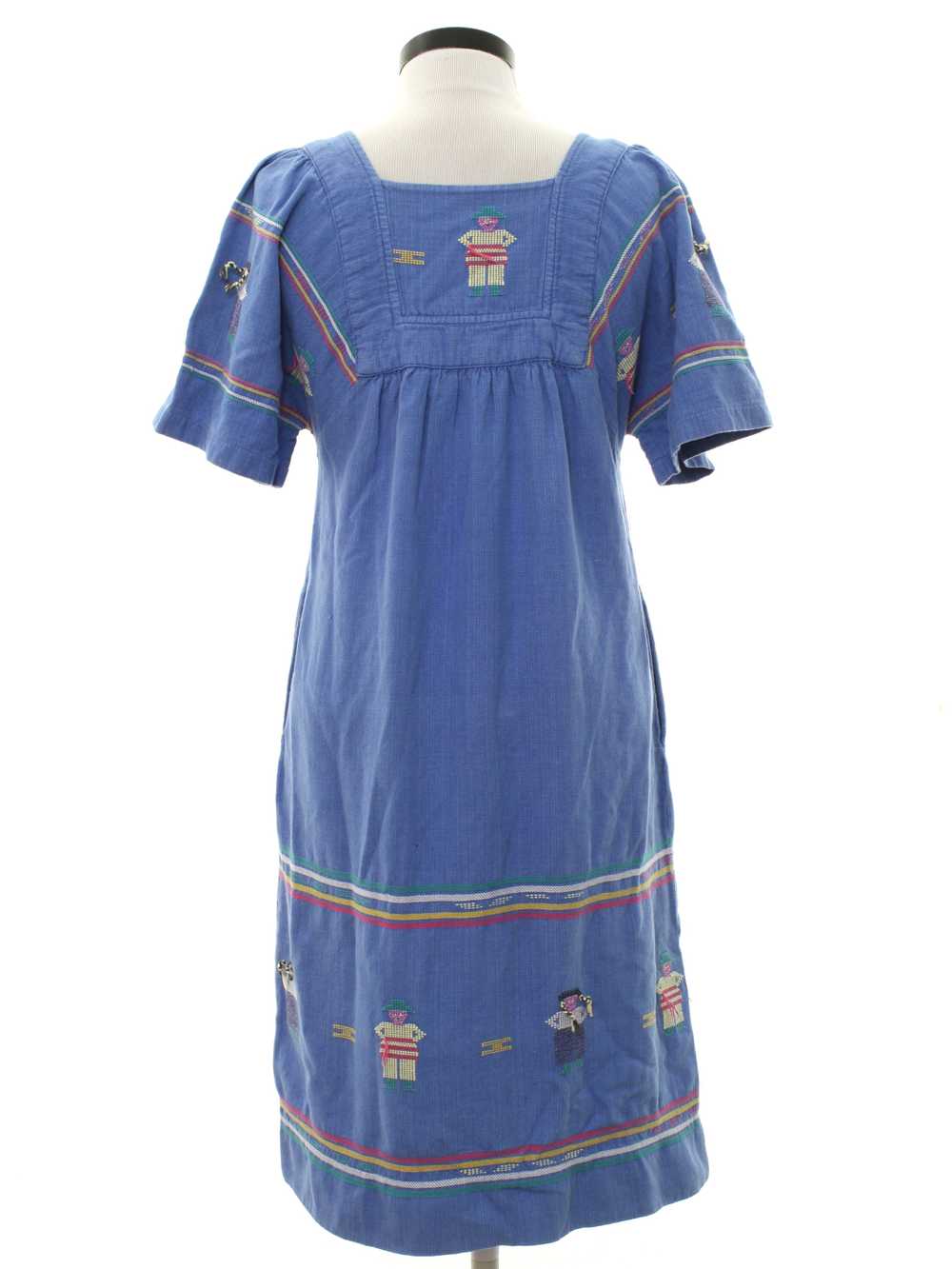 1970's Paulinas Guatemalan Style A-Line Dress - image 3