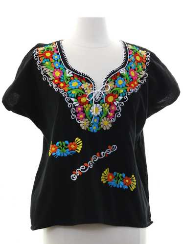 1980's Womens Huipil Inspired Shirt