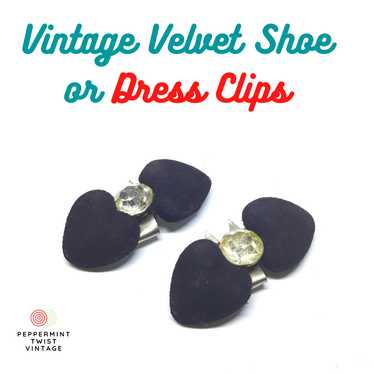 Gorgeous 1950/60s Vintage Dress or Shoe Clips- Ve… - image 1