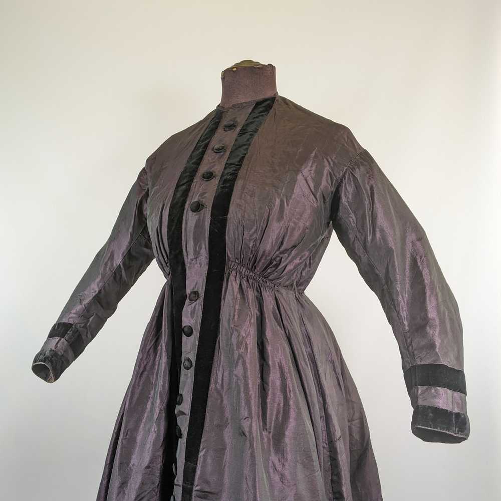 1860s Purple Wrapper Dress - image 1