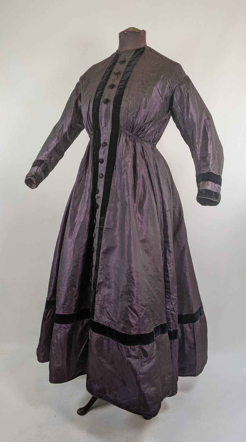 1860s Purple Wrapper Dress - image 2