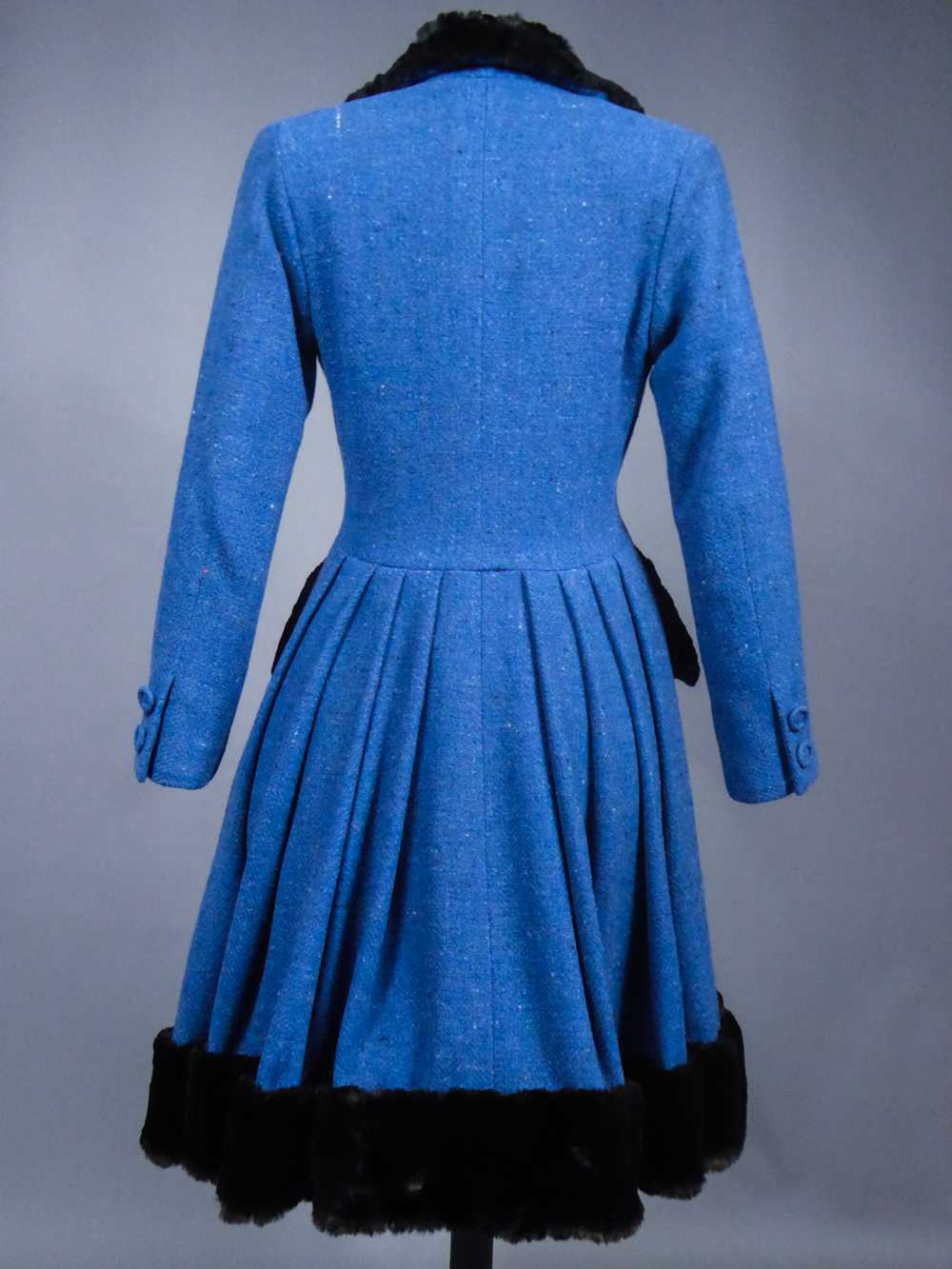 A Jacques Heim In Wool And Fur Couture Coat Circa… - image 10