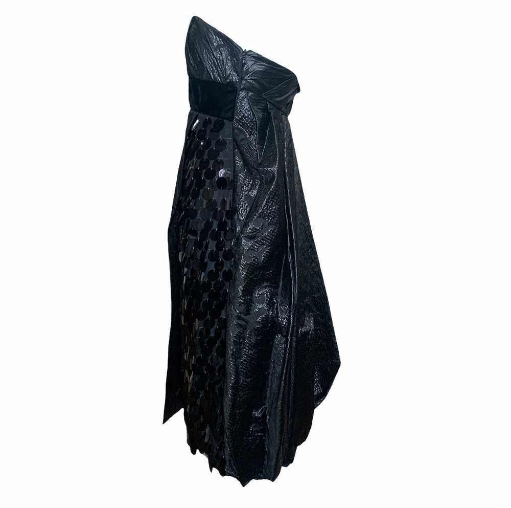 Christian Lacroix 90s dress Black Strapless Matel… - image 3
