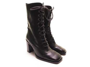 Lace up boots SPECTATOR oxford boot Granny boot 9… - image 1