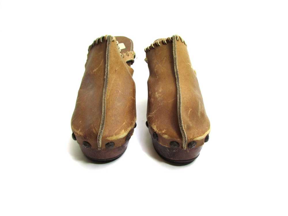 Vintage 70s platform shoes high heels clogs BUFFA… - image 3