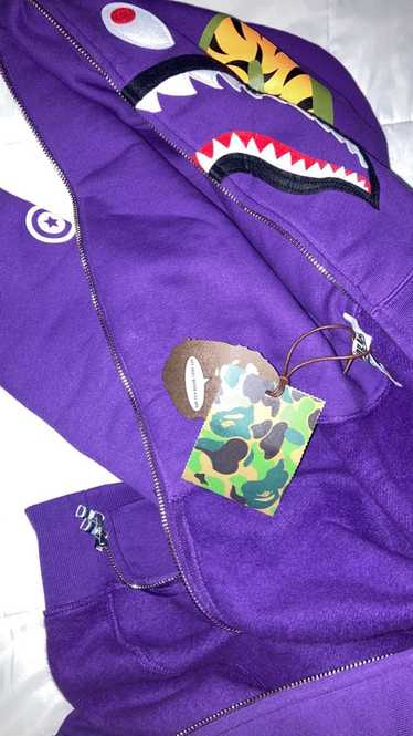 Bape 2020 purple Halloween shark zip up