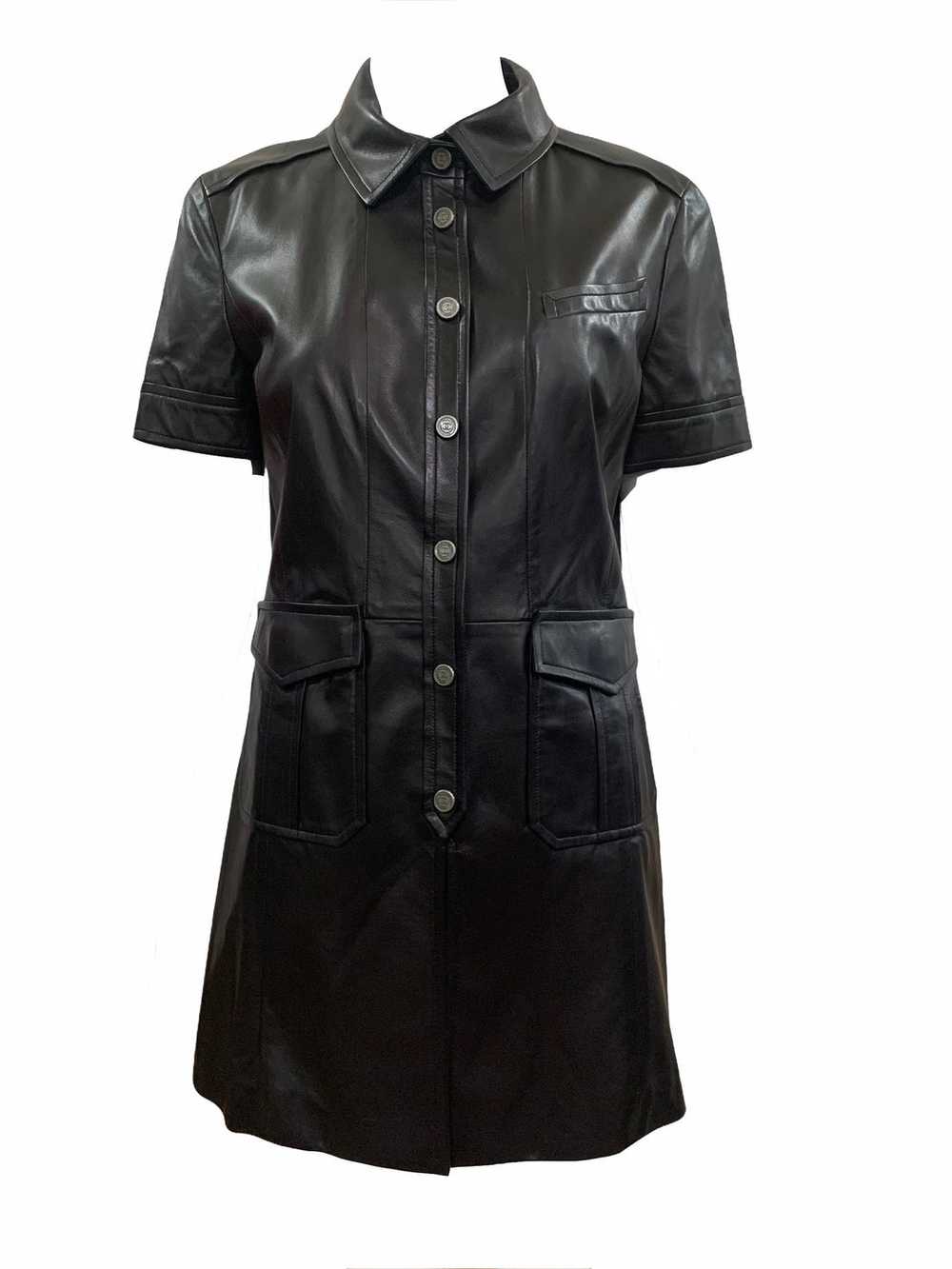 Chanel Early 2000s NOS Black Lambskin Dress - image 1