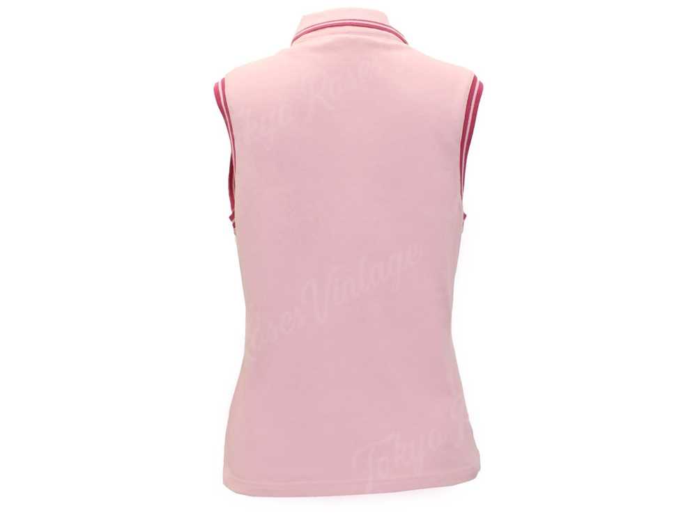 Pink Christian Dior Sleeveless Polo Top Logo Chest - image 2