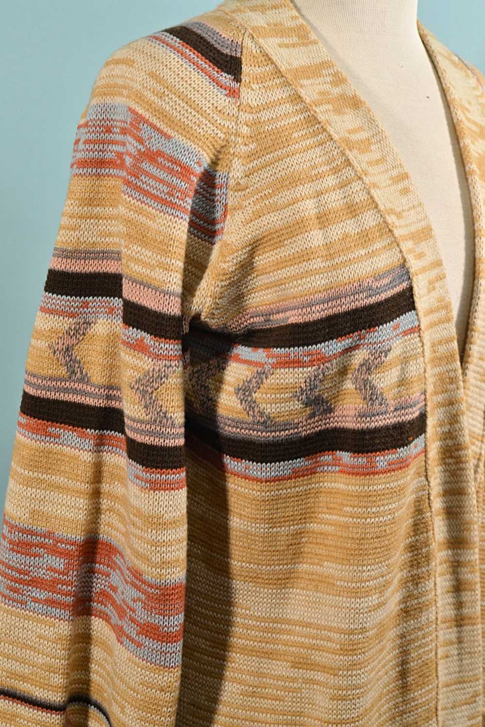 Vintage 70s Southwestern Cardigan Sweater by Duet… - image 2