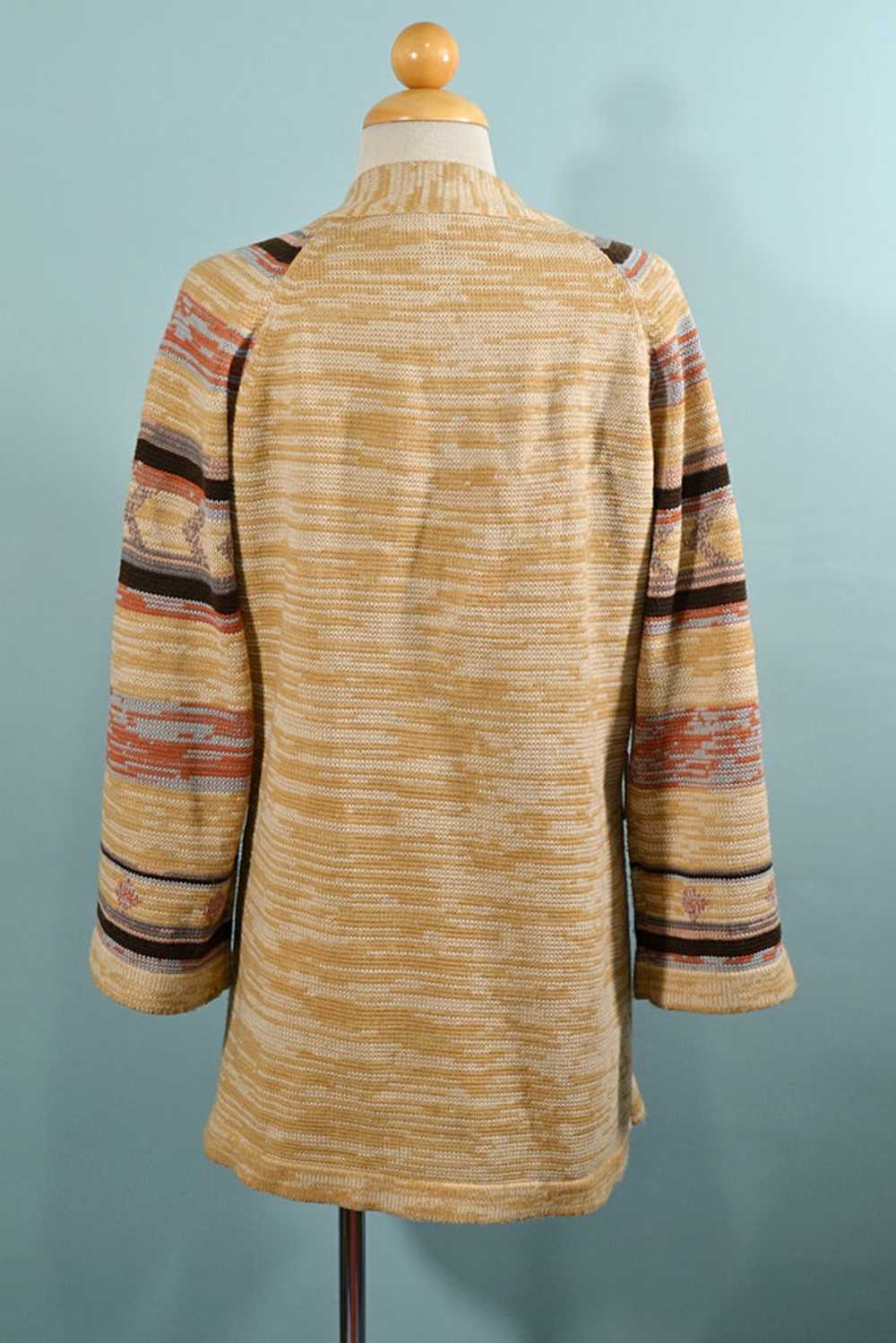 Vintage 70s Southwestern Cardigan Sweater by Duet… - image 8