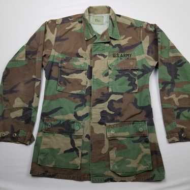 Reworked US Army Woodland Camo Shirt Jacket, Size M/L – kabanplus