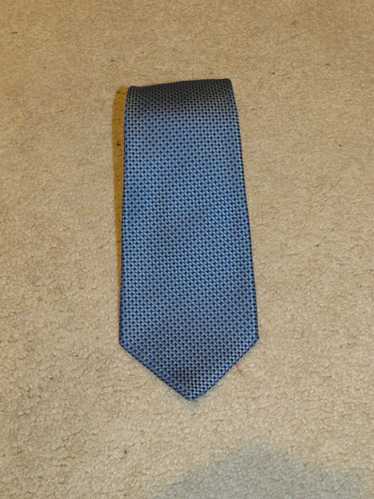 Turnbull & Asser Blue Check Classic Width Silk Tie - image 1