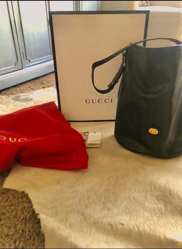 Gucci Gucci Black Leather Tote/Hobo Shoulder Bag