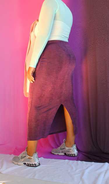 Pencil Maxi Skirt In Glossy Mauve - image 1