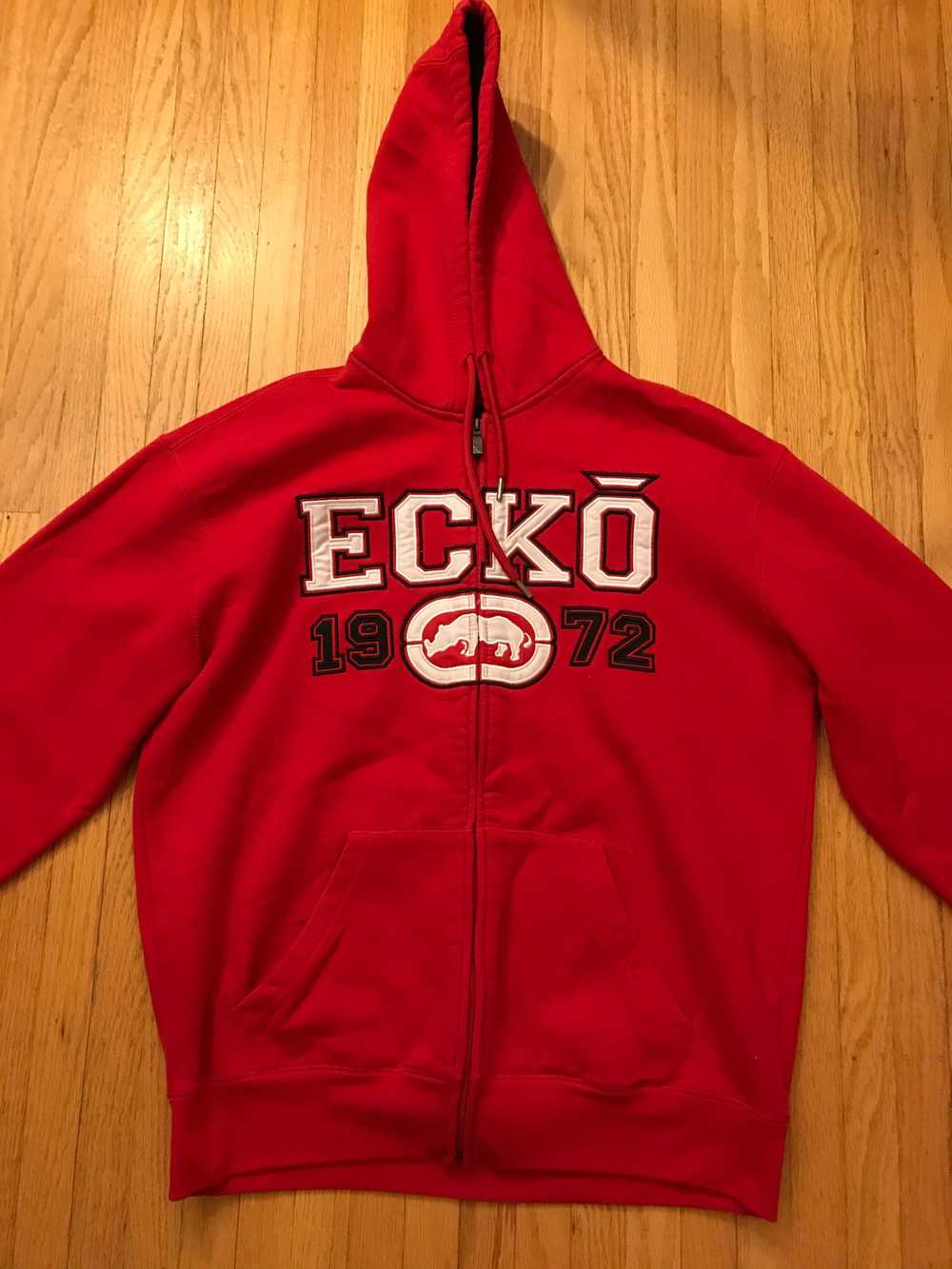 Ecko Unltd. Classic Red, Black and White Hooded S… - image 3