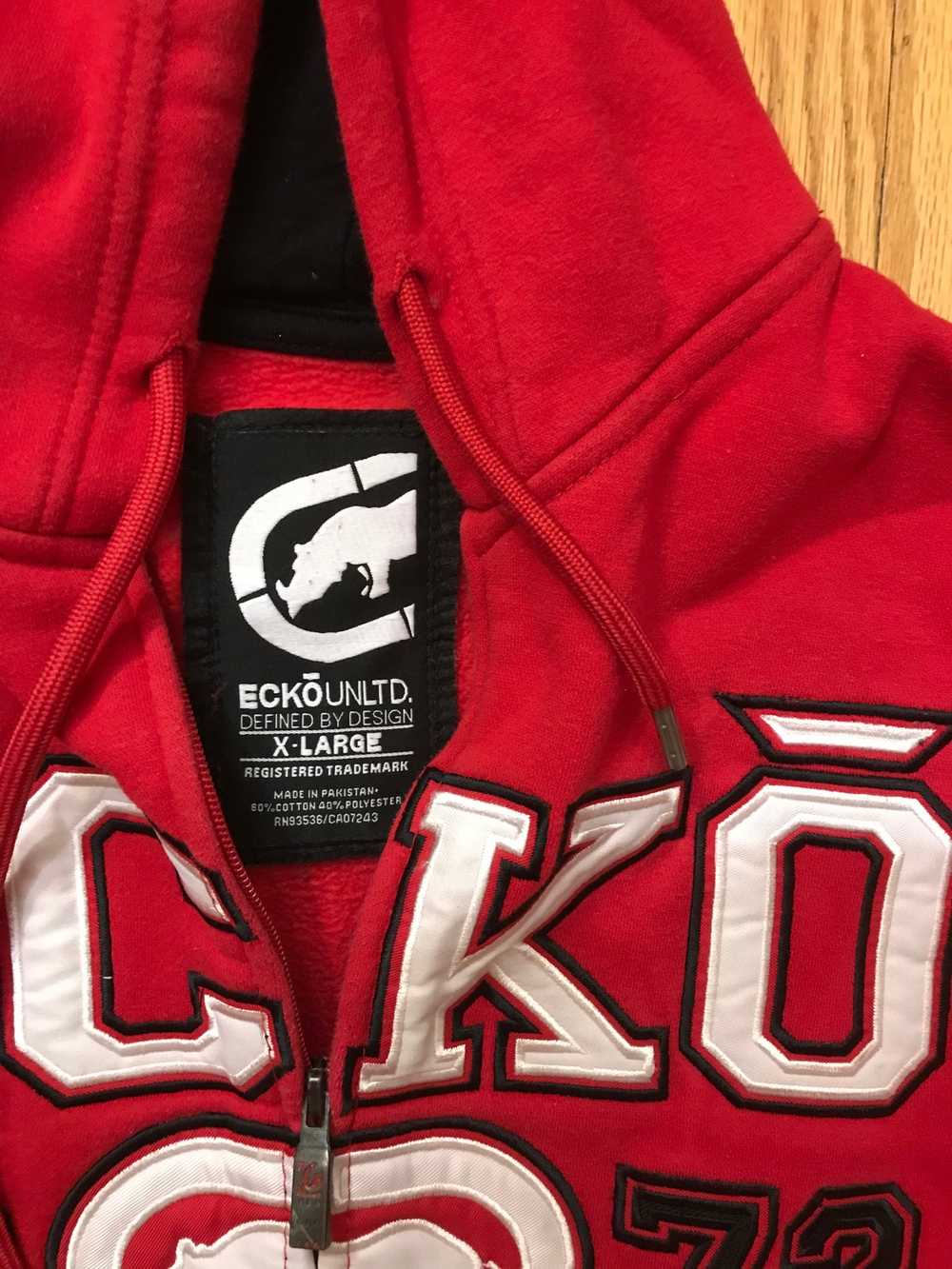 Ecko Unltd. Classic Red, Black and White Hooded S… - image 4