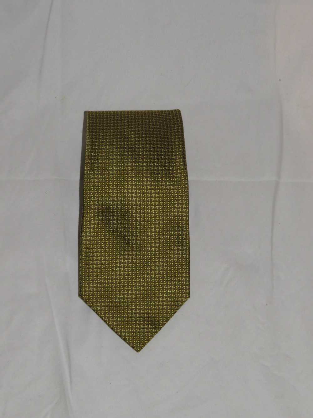 Charvet Gold Chevron Weave Classic Width Silk Tie - image 1