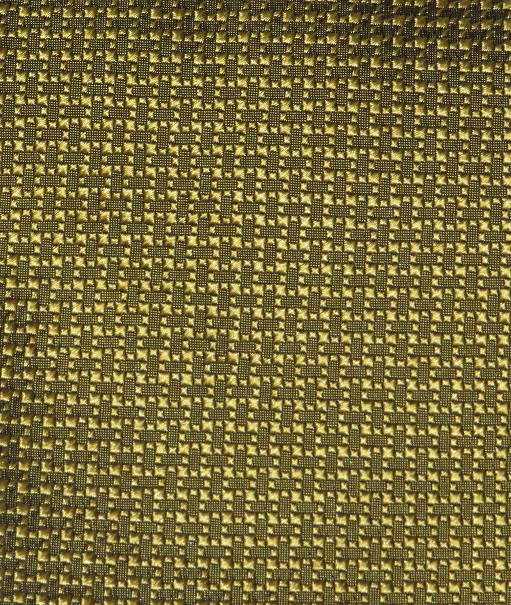 Charvet Gold Chevron Weave Classic Width Silk Tie - image 3