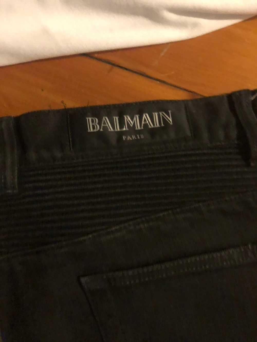 Balmain Black Biker Jeans Denim - image 4
