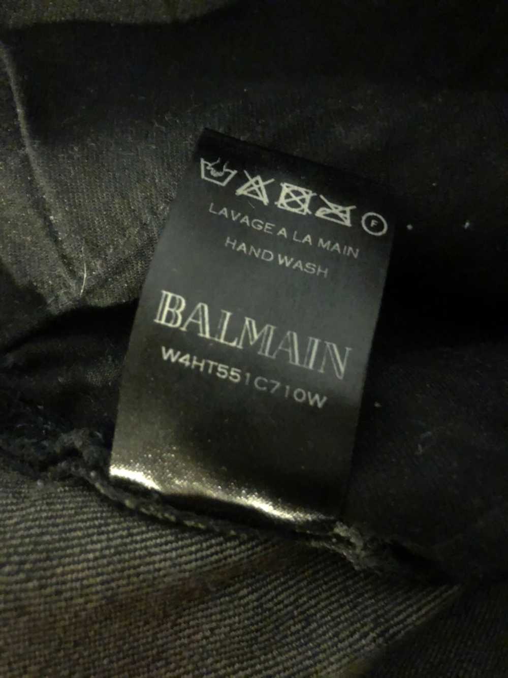 Balmain Black Biker Jeans Denim - image 5