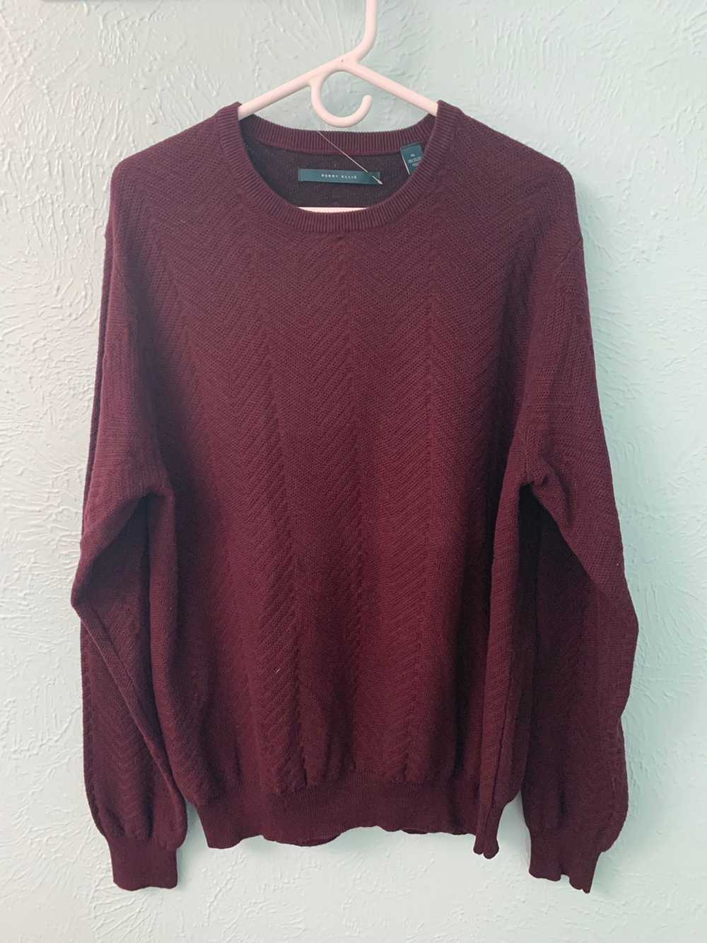 Perry Ellis Perry Ellis Sweater Maroon - image 1