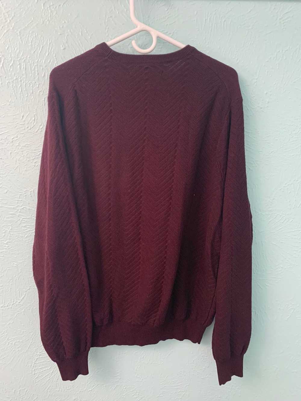 Perry Ellis Perry Ellis Sweater Maroon - image 3