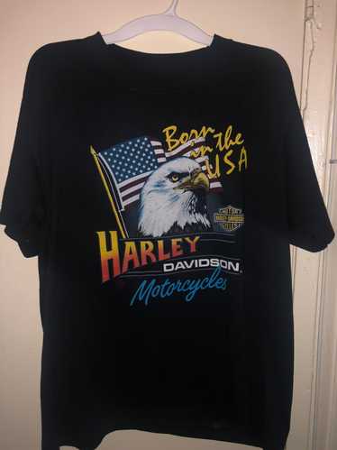 Harley Davidson × Vintage Born In The USA