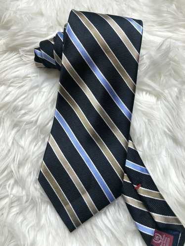 Chaps CHAPS Men's Tie Blue Black and Gold Stripes