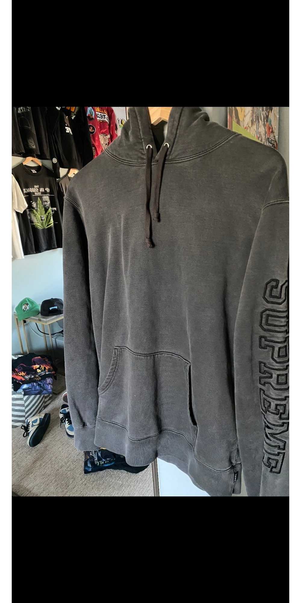 Supreme Overdyed embroidered supreme hoodie - Gem