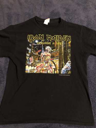 Iron Maiden Somewhere Back in Time - AOP all over print New Vintage Ba -  Vintage Band Shirts