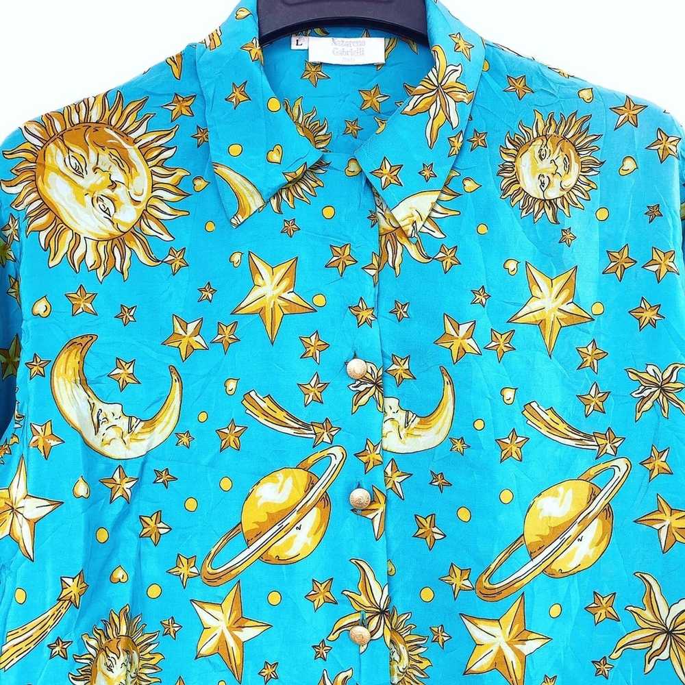 Nazareno Gabrielli VINTAGE BLOUSE COSMIC ITALIAN … - image 5