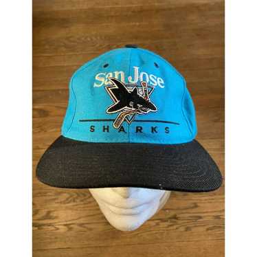 San Jose Sharks SCRIPTWHEEL SNAPBACK White-Teal-Black Hat