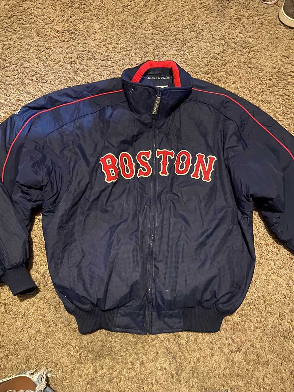 MLB Boston red Sox Majestic kids hoodie-vest (youth small 8y) therma base