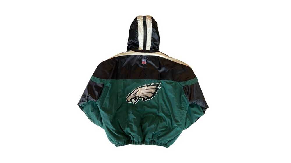 Men's Starter Black Philadelphia Eagles NFL 100 Quarter-Zip Breakaway Jacket