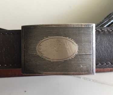 Polo Ralph Lauren Dark Brown leather belt with si… - image 1