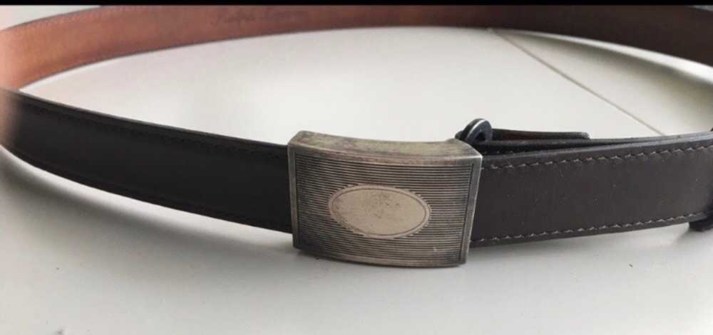 Polo Ralph Lauren Dark Brown leather belt with si… - image 2