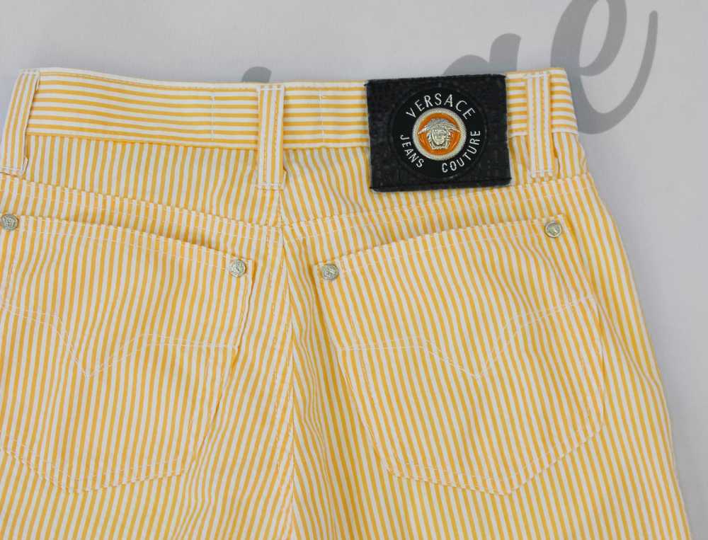 Versace Jeans Orange Stripe Pattern Long Pants - image 1