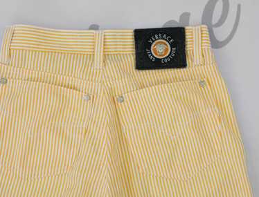 Versace Jeans Orange Stripe Pattern Long Pants - image 1