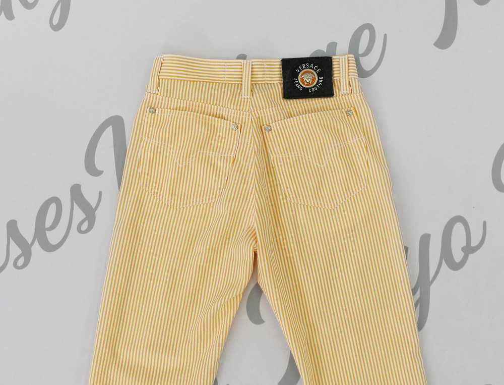 Versace Jeans Orange Stripe Pattern Long Pants - image 4