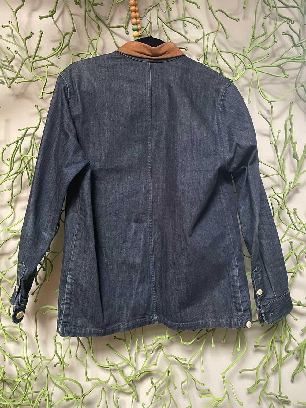 Hixsept L Oiseau Gris Hixsept Denim jacket w/ lea… - image 2