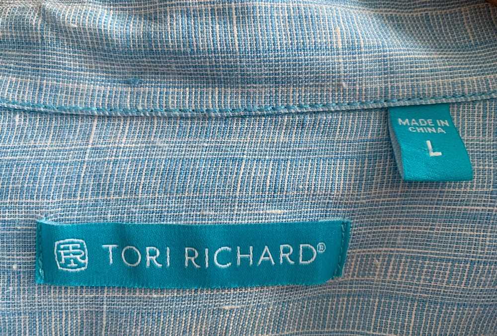 Tori Richard Tori Richard Sky Blue Linen Shirt, L… - image 3