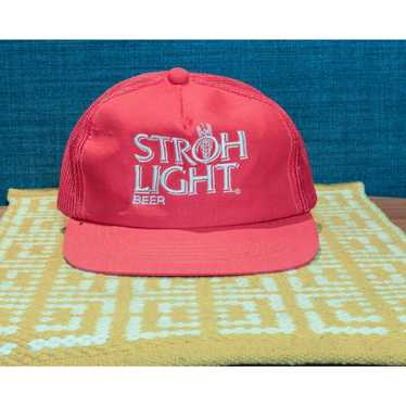 Trucker Hat × Vintage Vintage Stroh Light Beer Tr… - image 1