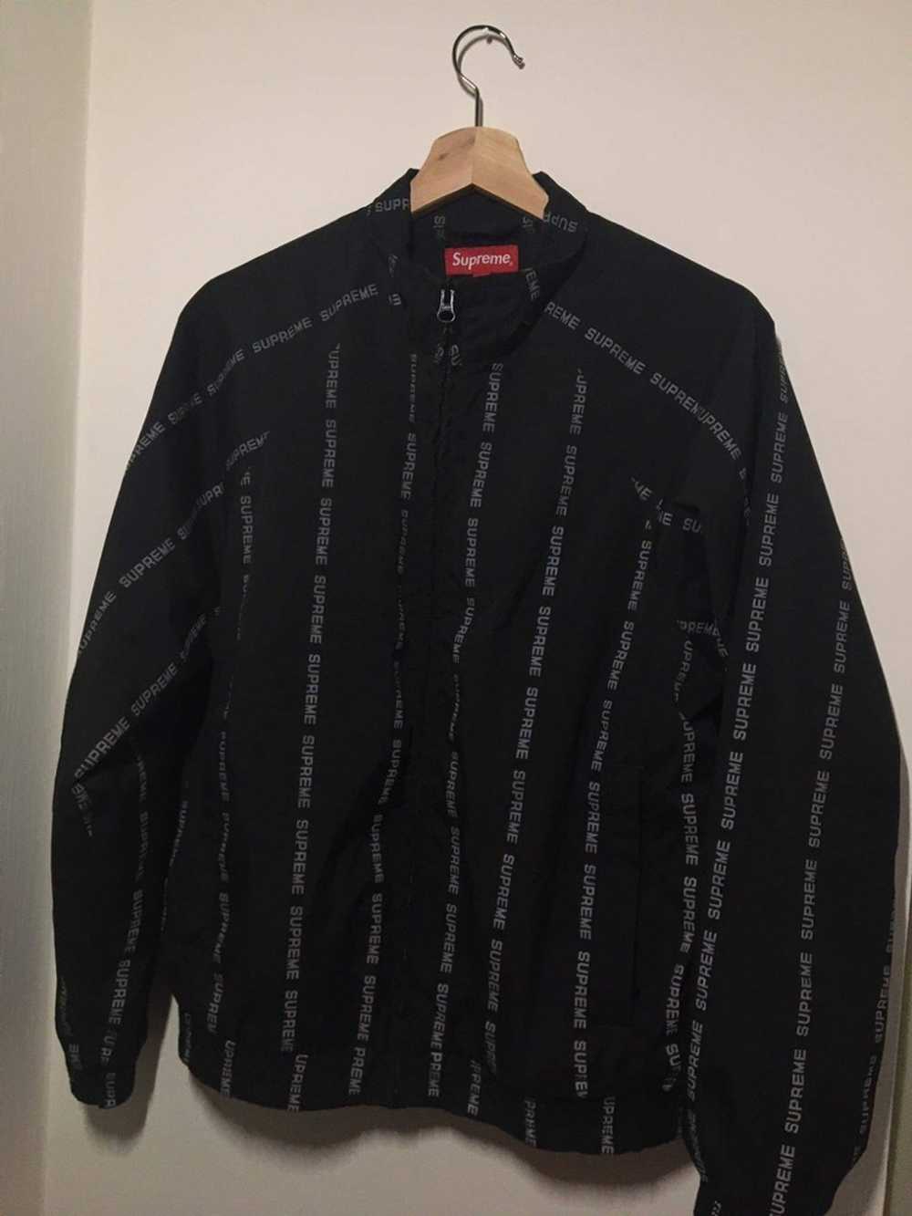 Supreme Reflective Text Track Jacket - Gem