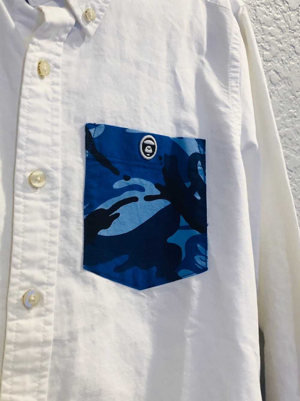 Aape Aape Blue Camo Button Up (White) - image 4