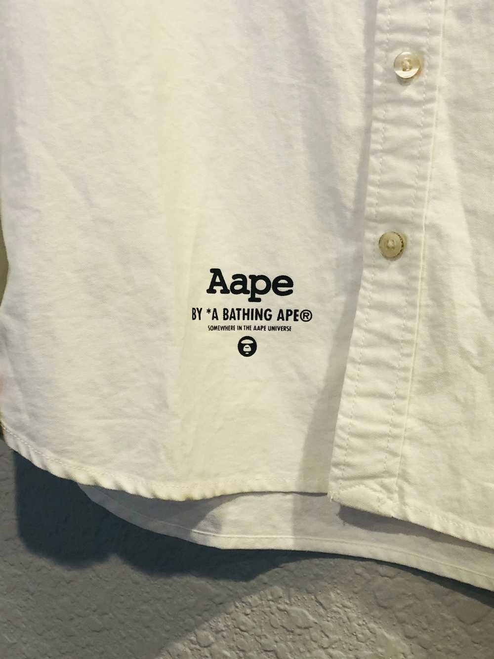 Aape Aape Blue Camo Button Up (White) - image 5